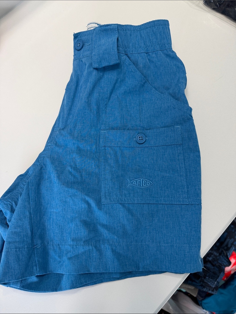 AFTCO Boys Blue Cargo Shorts